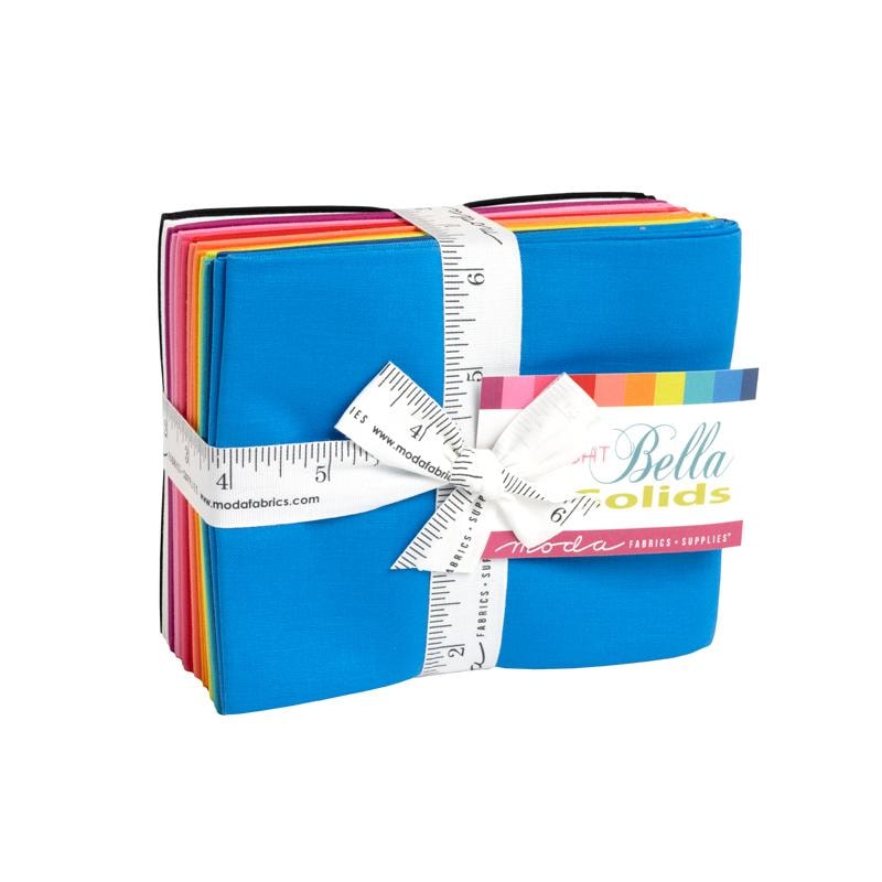Bella Solids Fat Quarter Bundle - Bright - 12 FQs