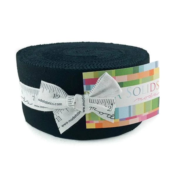 Bella Solids Jelly Roll - Black