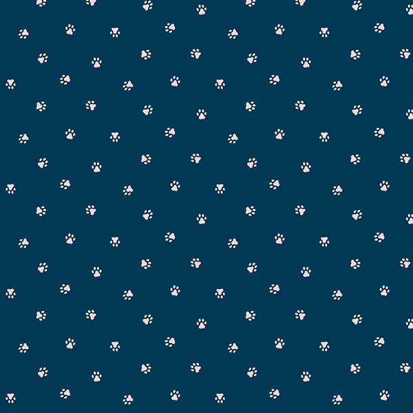 Best Friend Paw Prints - Navy