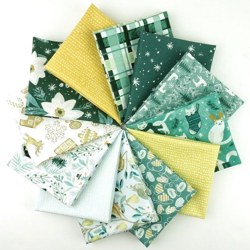 Best in Snow Fat Quarter Bundle | Clara Jean | 12 FQs