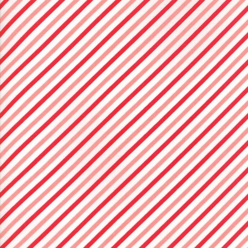Bias Candy Stripe in Pink Red