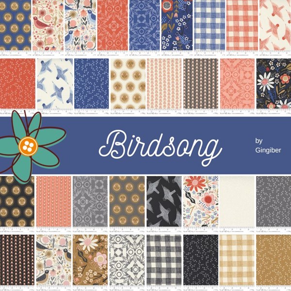 Birdsong Charm Pack | Gingiber | 42 - 5" Squares