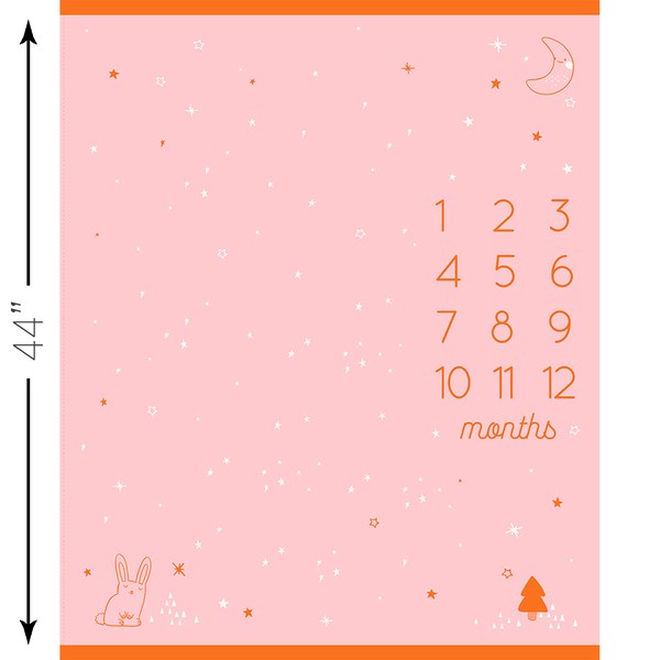 Birthday PANEL Milestone RS2043 | 36" X 45" - Cotton Candy