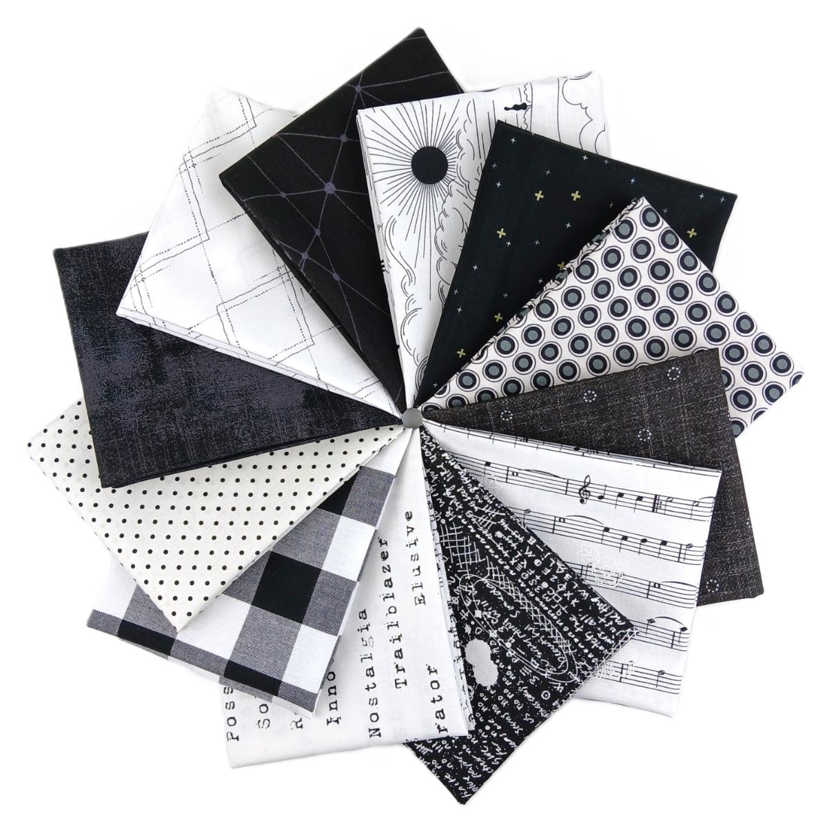 Color Play Black and White Fat Quarter Bundle