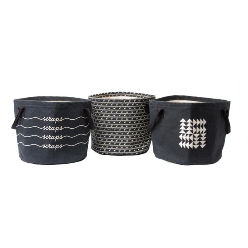 Black Maker Bucket - Set of 3