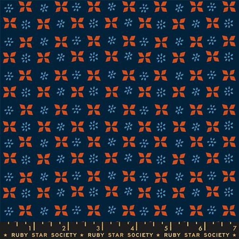 Block Print - Navy