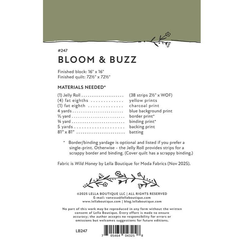 Bloom and Buzz Quilt Pattern | Lella Boutique