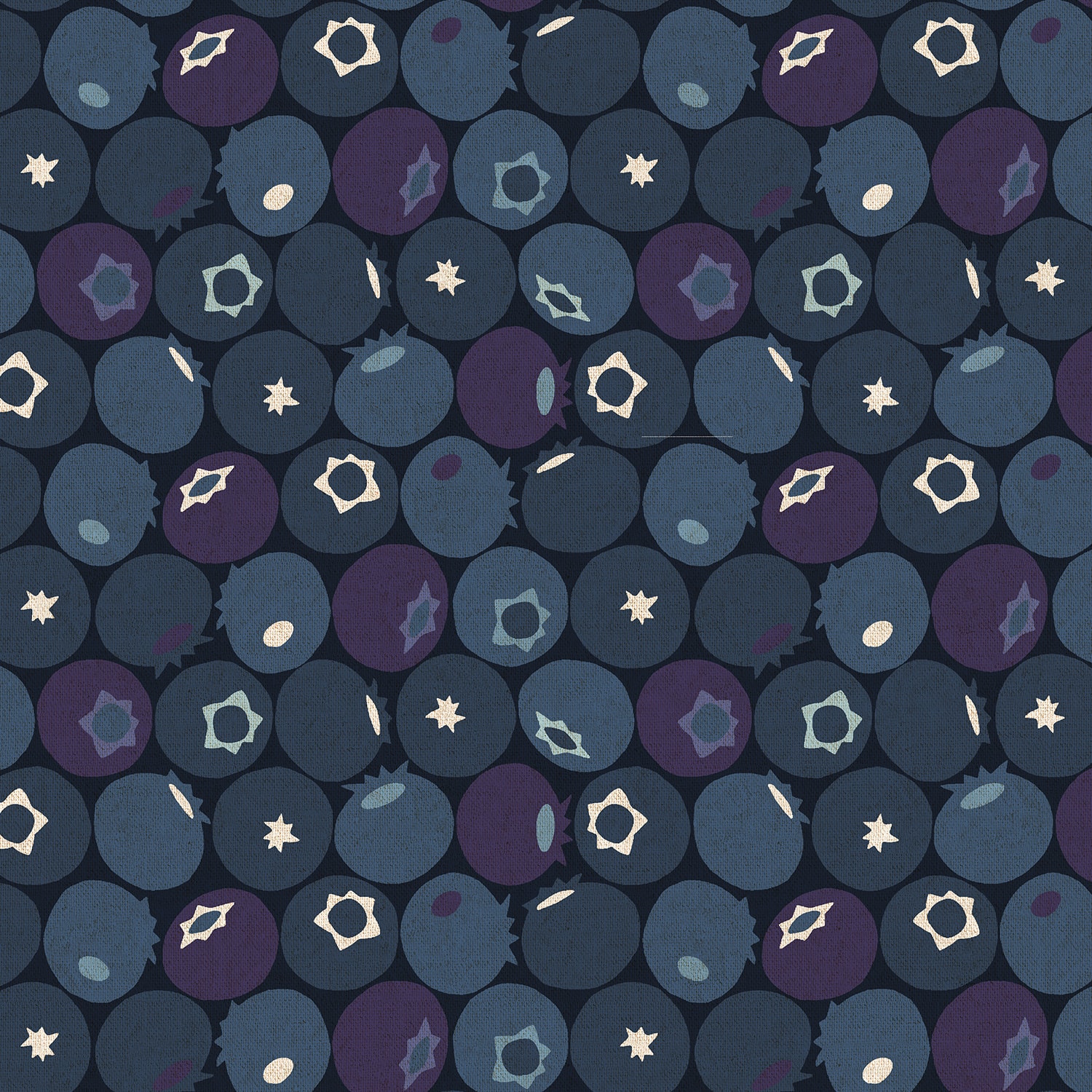 Blueberry - Blue Dusk Unbleached CANVAS