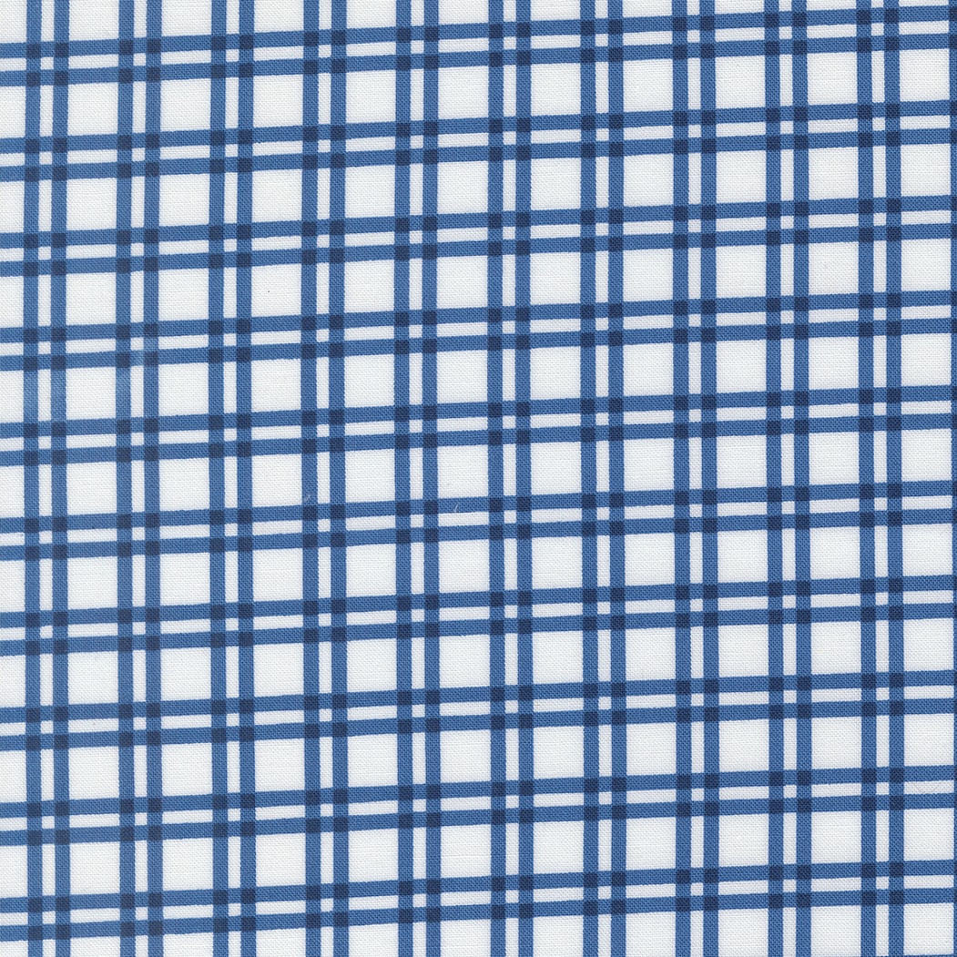 Blueprint Plaid - White Navy