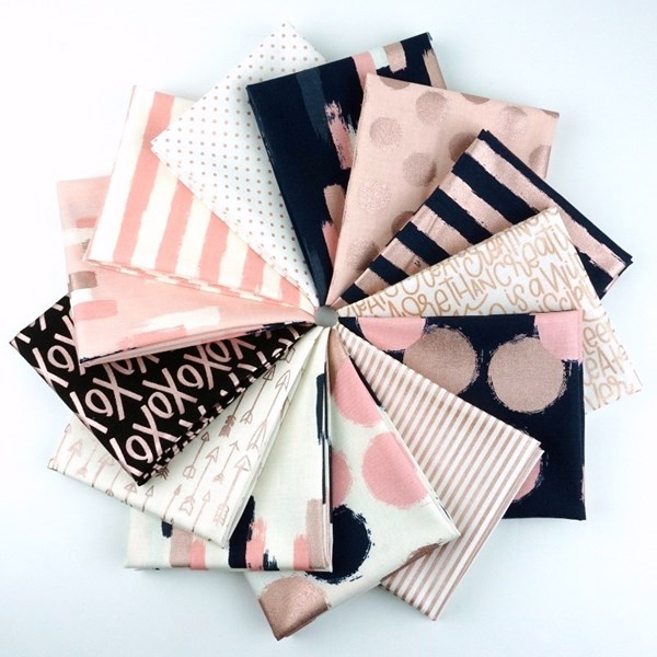 Blush Metallic Fat Quarter Bundle