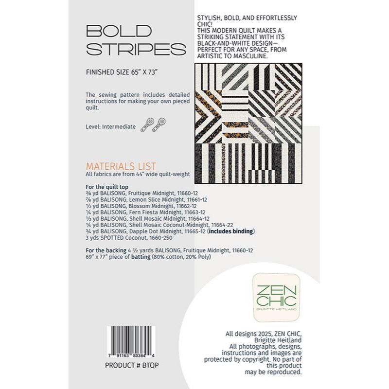 Bold Stripes Quilt Pattern | Zen Chic
