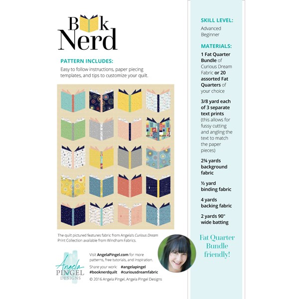 Book Nerd Quilt Pattern by Angela Pingel