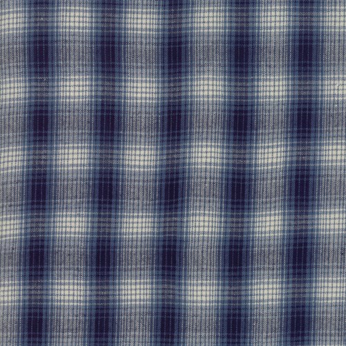 Boro Plaid in Indigo