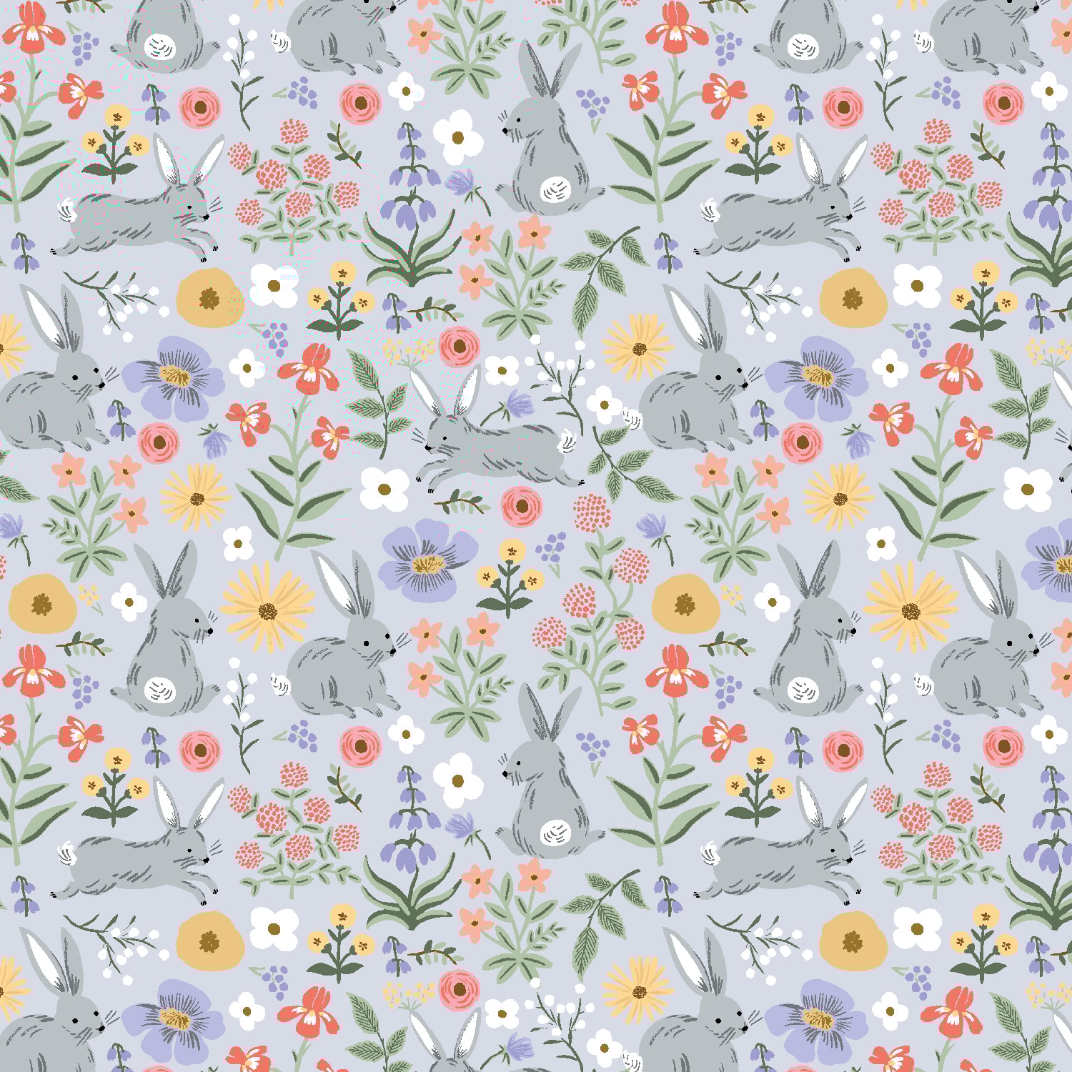 Bunny Floral - Blue