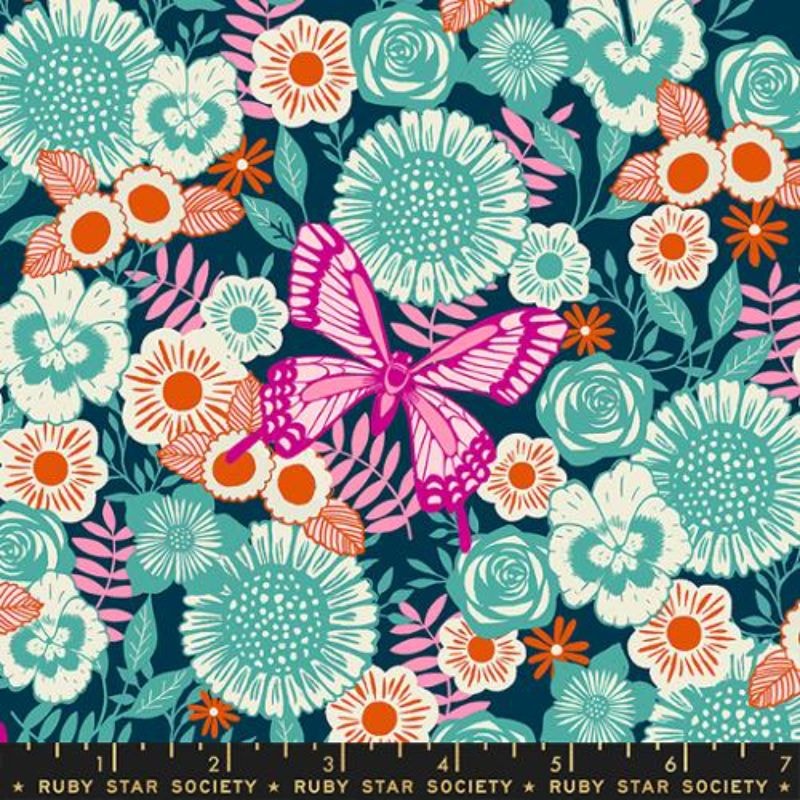 Butterfly Garden - Teal