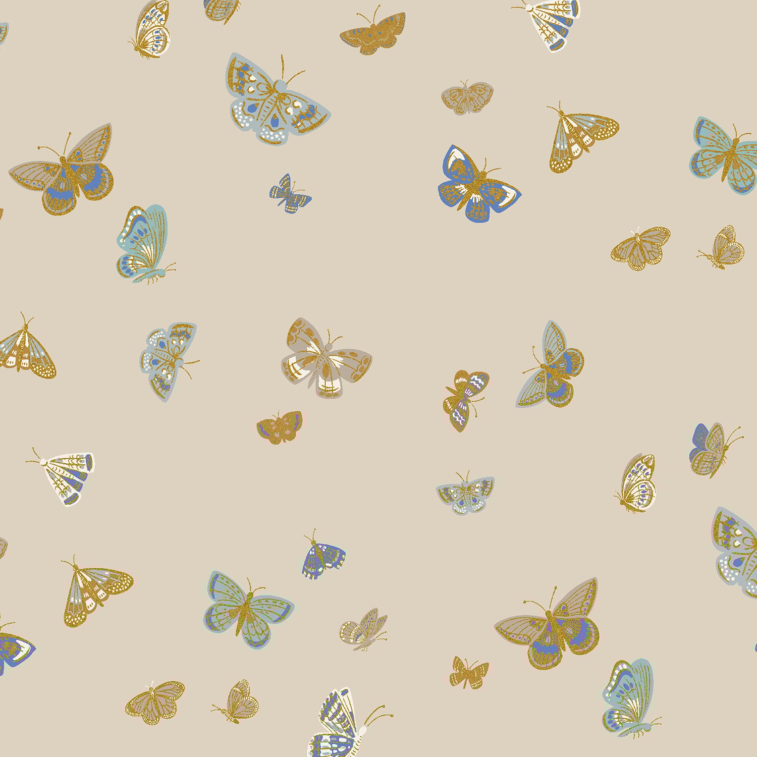 Butterfly House - Linen Metallic