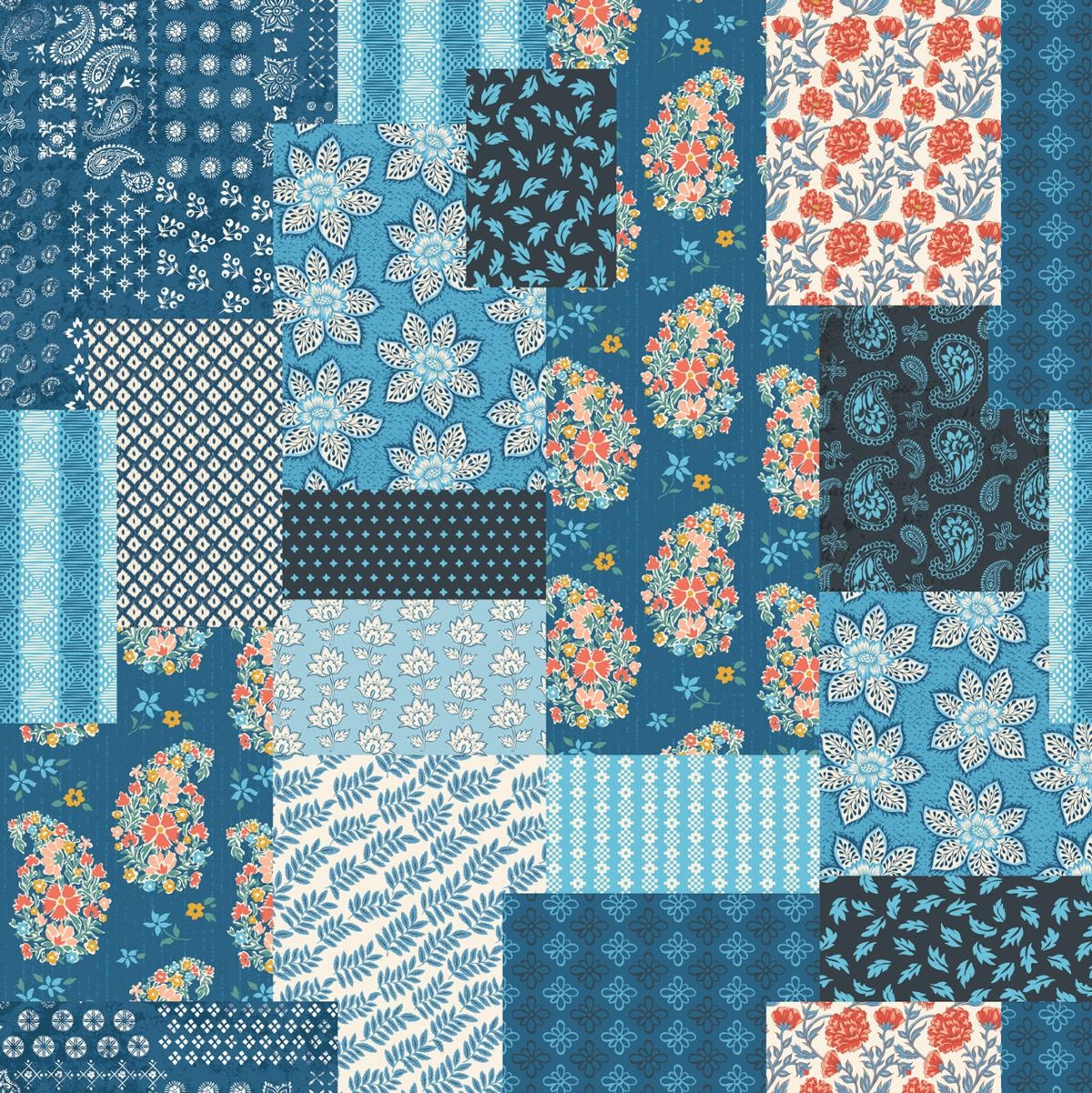 Cadence Patchwork - Indigo