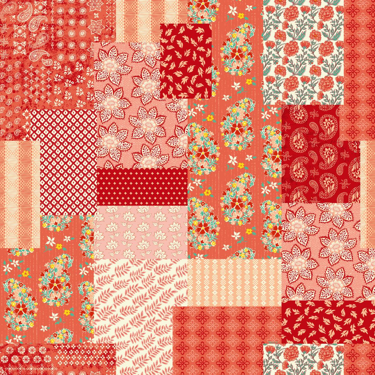Cadence Patchwork - Persimmon
