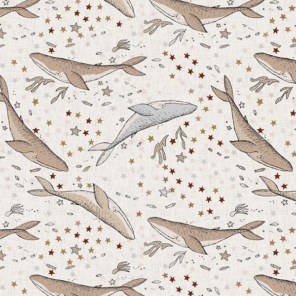 Calm Waters Whales - Cream