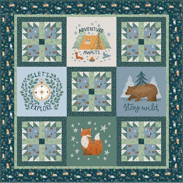 Camp Woodland Panel Quilt Kit