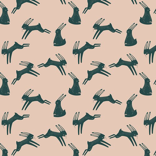 Hopping Hare in Blush