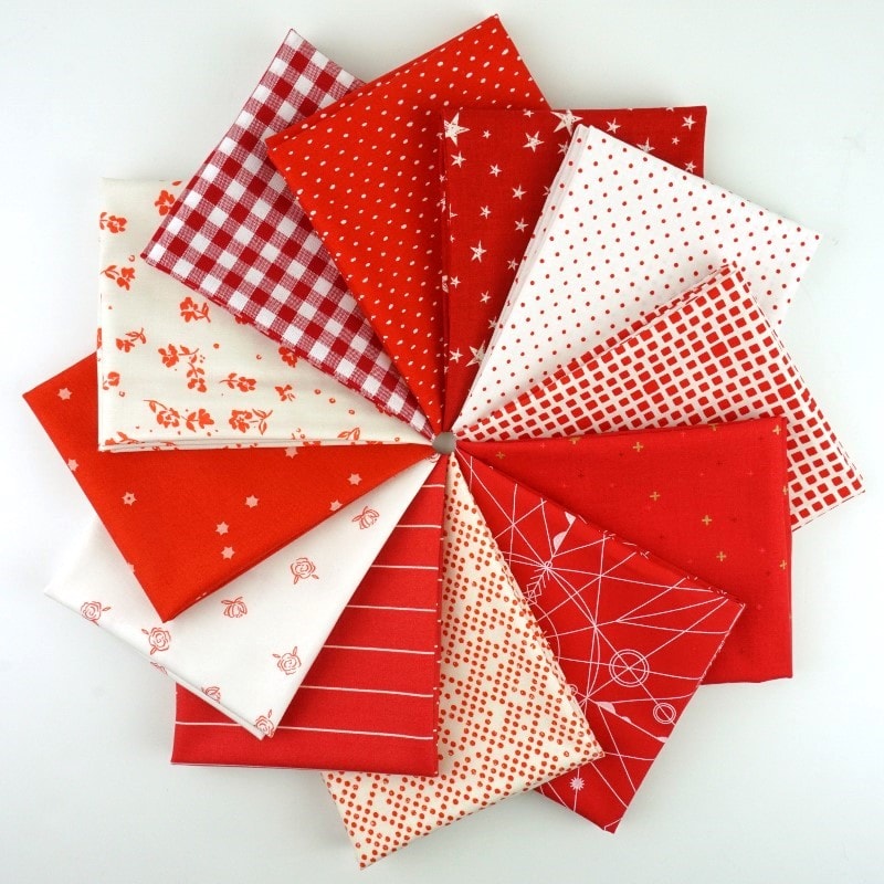 Color Play Candy Apple Red Fat Quarter Bundle