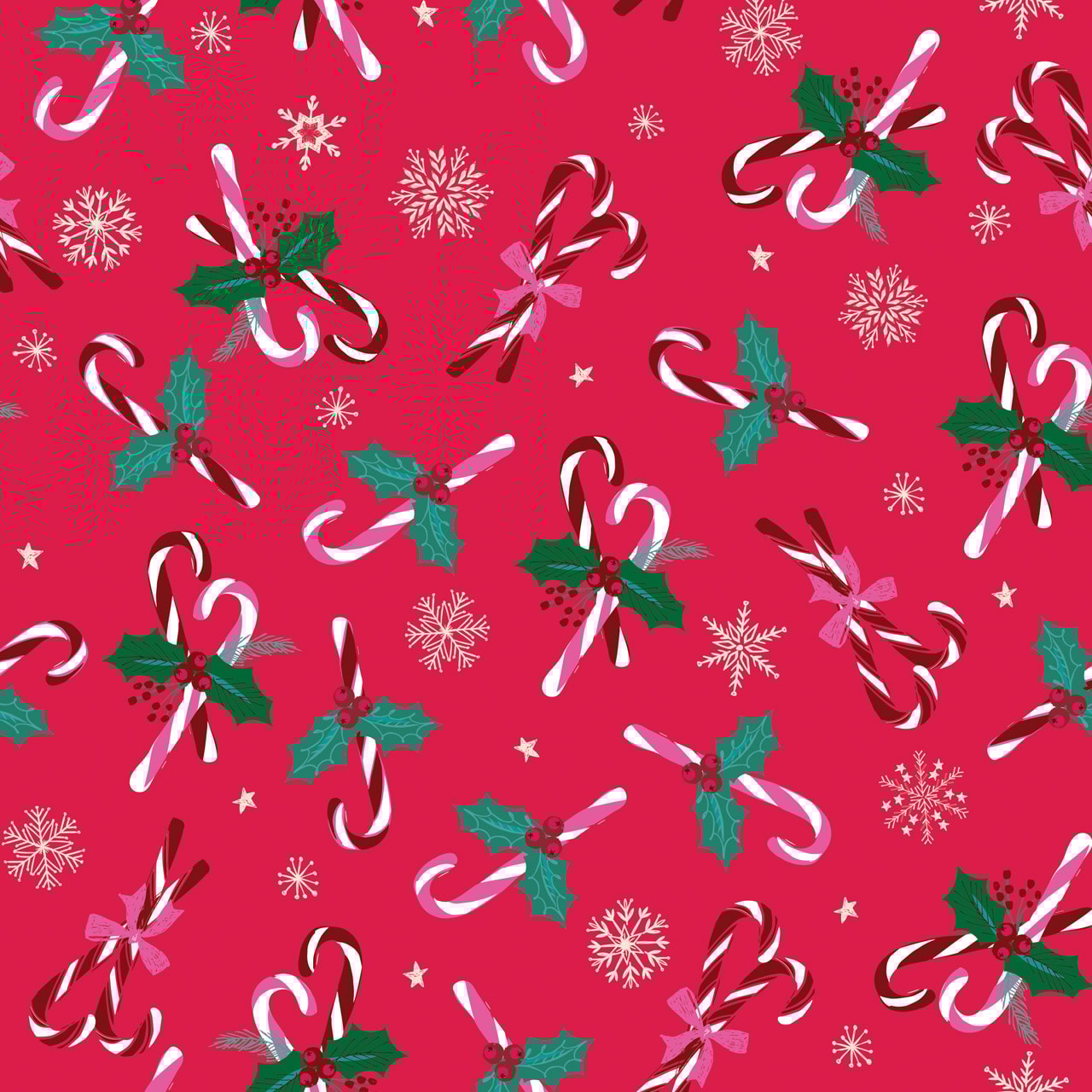 Candy Cane and Snowflake