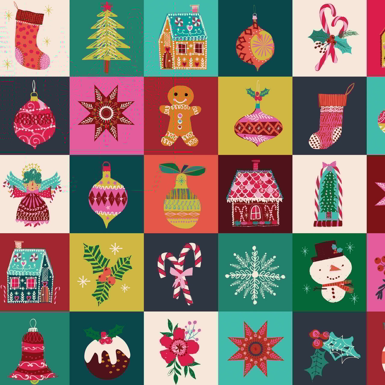 Candy Cane Christmas Blocks