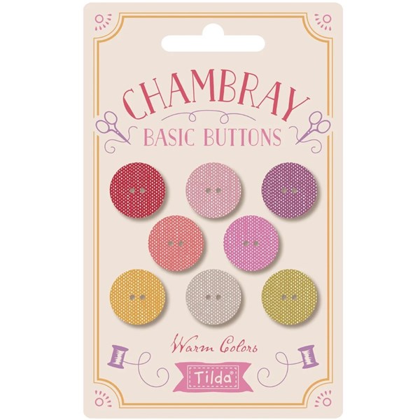 Chambray Basics Buttons | Tilda Fabrics - Warm Colors