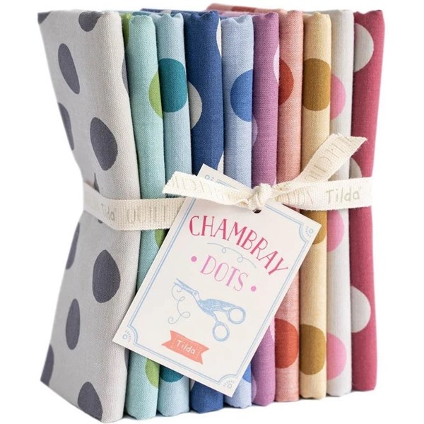 Chambray Dots Fat Quarter Bundle | Tilda Fabrics | 10 FQs