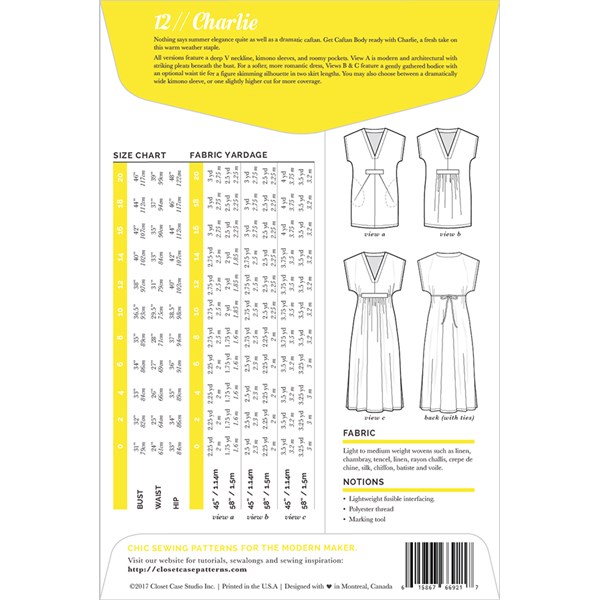 Charlie Caftan Pattern by Closet Case Patterns