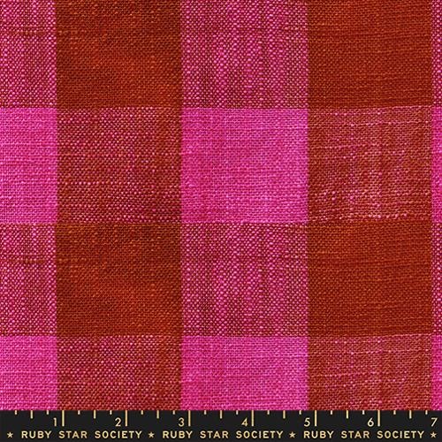 Checker Toweling - Hot Pink