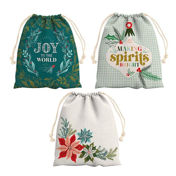 Cheer & Merriment Drawstring Bag