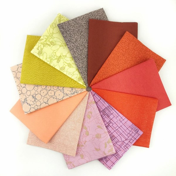 Cheering Palette Picks Fat Quarter Bundle | Carolyn Friedlander | 12 FQs - Warm Palette