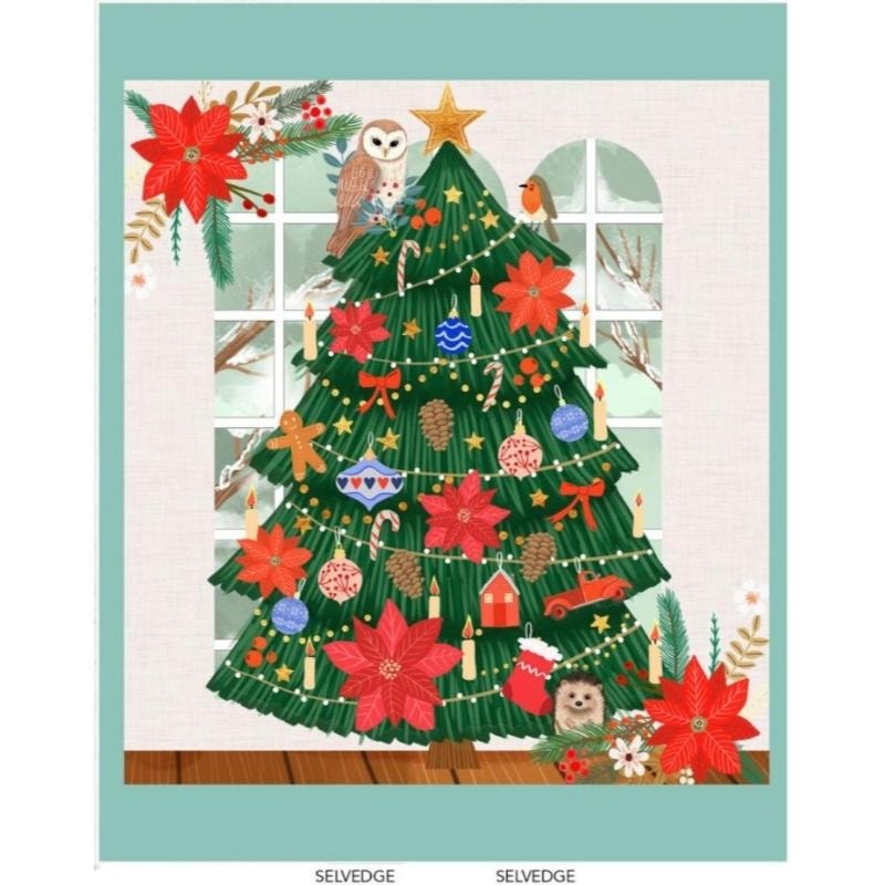 Christmas Cabin Fat Quarter Bundle | Mia Charro | 9 FQs + 1 Panel