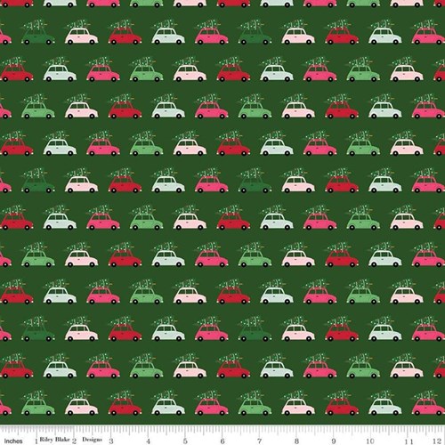 Christmas Cars in Green