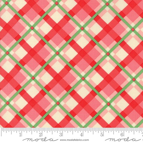 Christmas Plaid in Pink Red