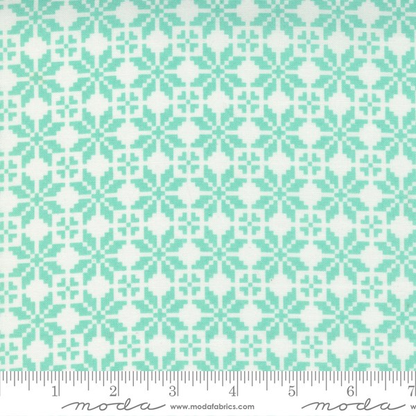 Christmas Sweater - Aqua on Cream
