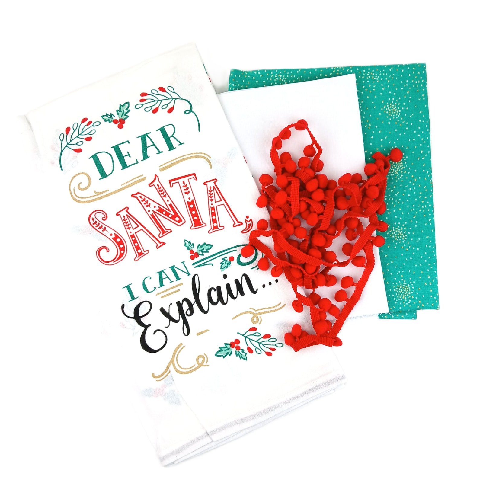 Christmas Tea Towel Pillow Kit - Dear Santa