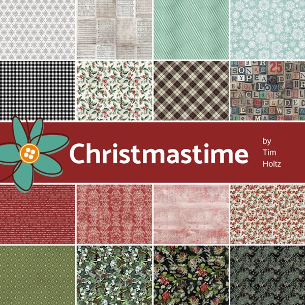 Christmastime Fat Quarter Bundle | Tim Holtz | 16 FQs