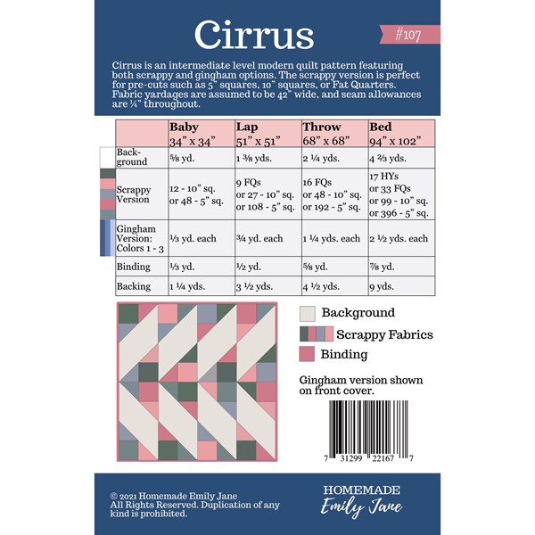 Cirrus Quilt Pattern | Homemade Emily Jane