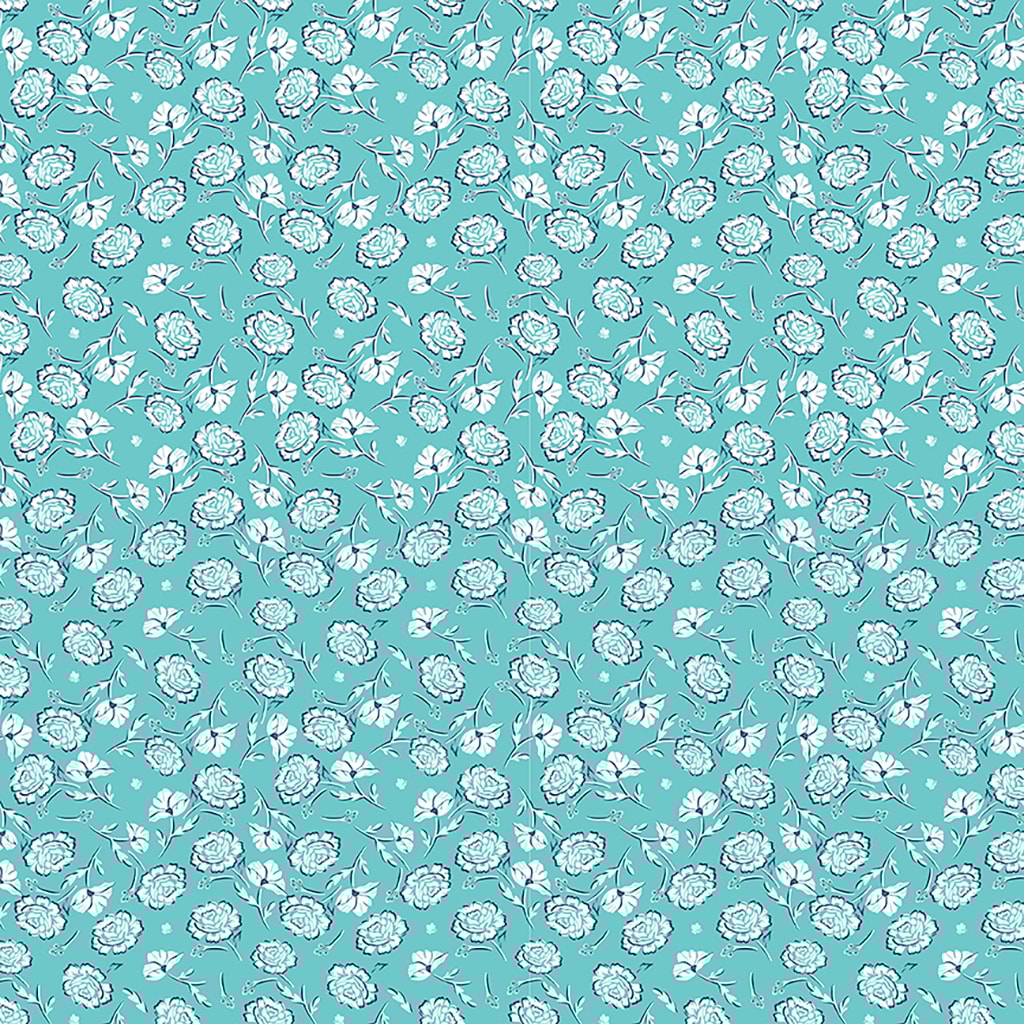 Classic Floral - Aqua