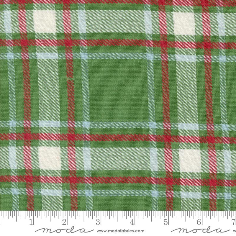 Classic Retro Toweling - Christmas Plaid Green