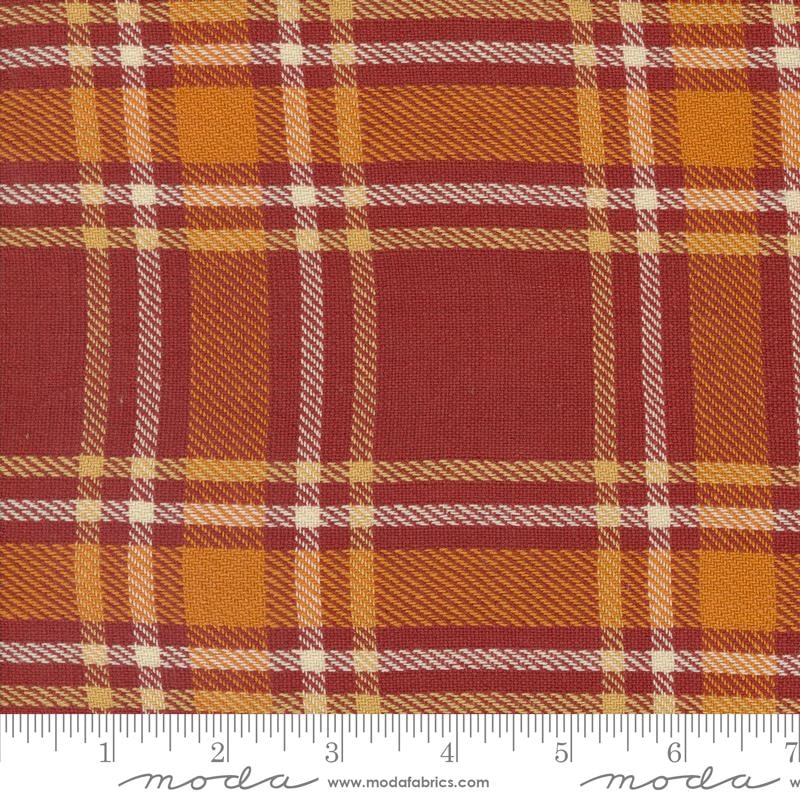 Classic Retro Toweling - Harvest Plaid Rust