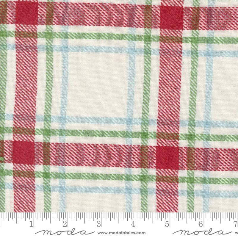 Classic Retro Toweling - Christmas Plaid Natural