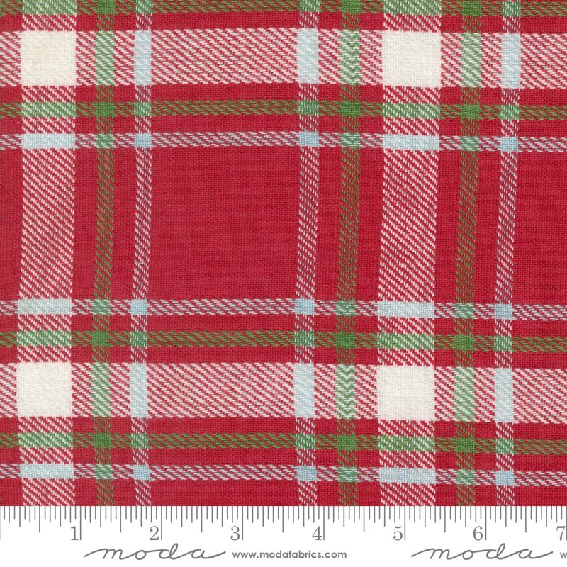 Classic Retro Toweling - Christmas Plaid Red