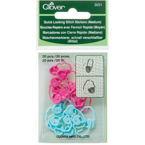 Clover Locking Stitch Markers - Medium