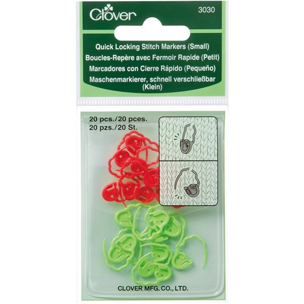 Clover Locking Stitch Markers - Small
