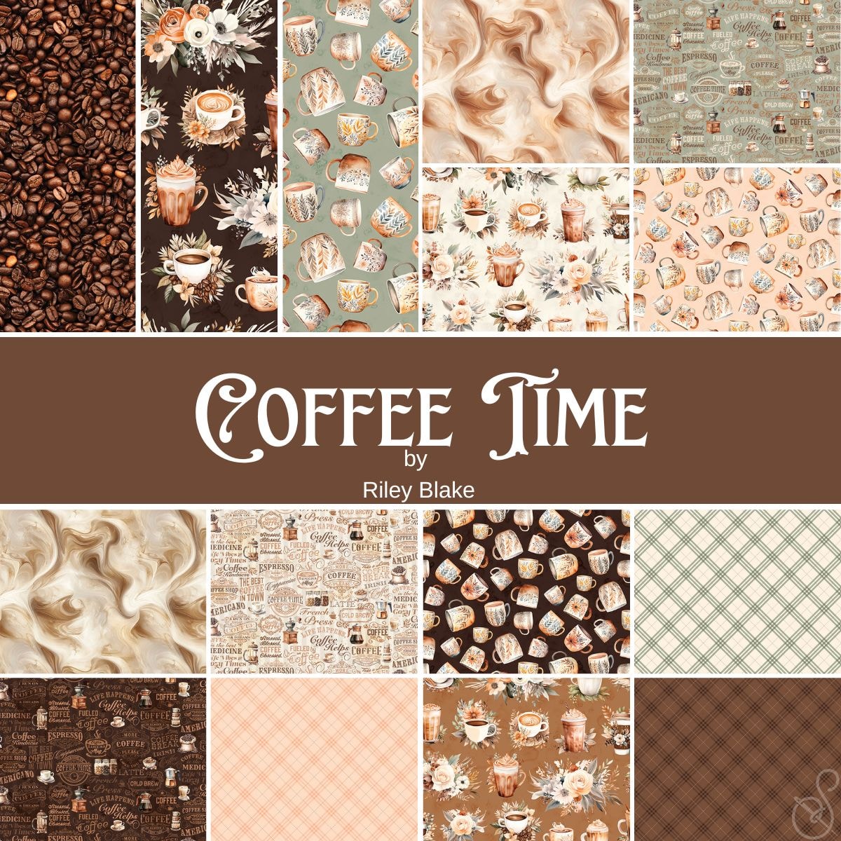 Coffee Time 5" Stacker | Riley Blake Designs | 42 PCs
