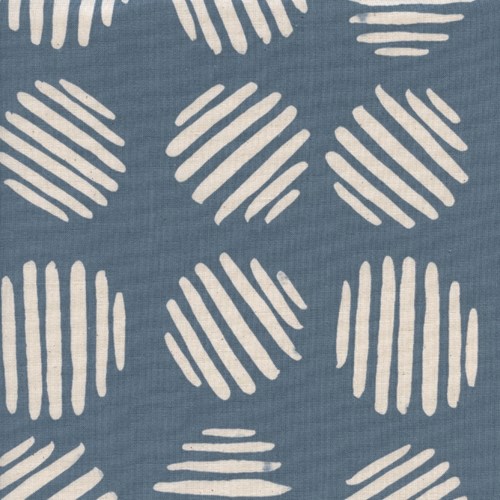 Coin Dots in Dolphin UNBLEACHED COTTON